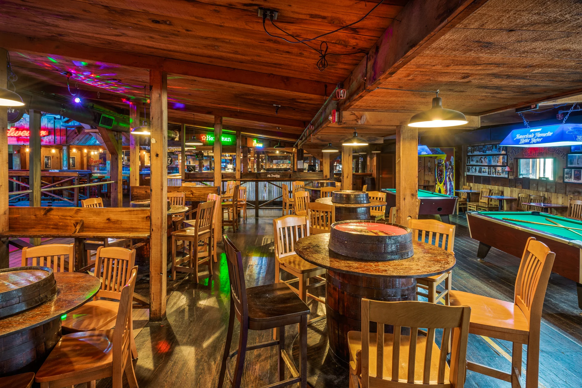 Gathering space inside The Barn in Sanford